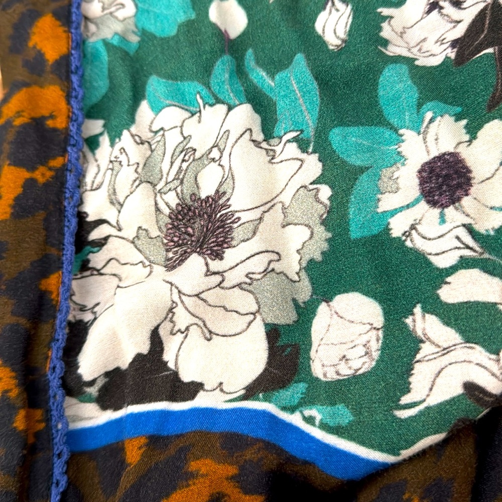 Anthropologie bl^nk London Floral & Leopard Print Duster - Picture 3 of 3